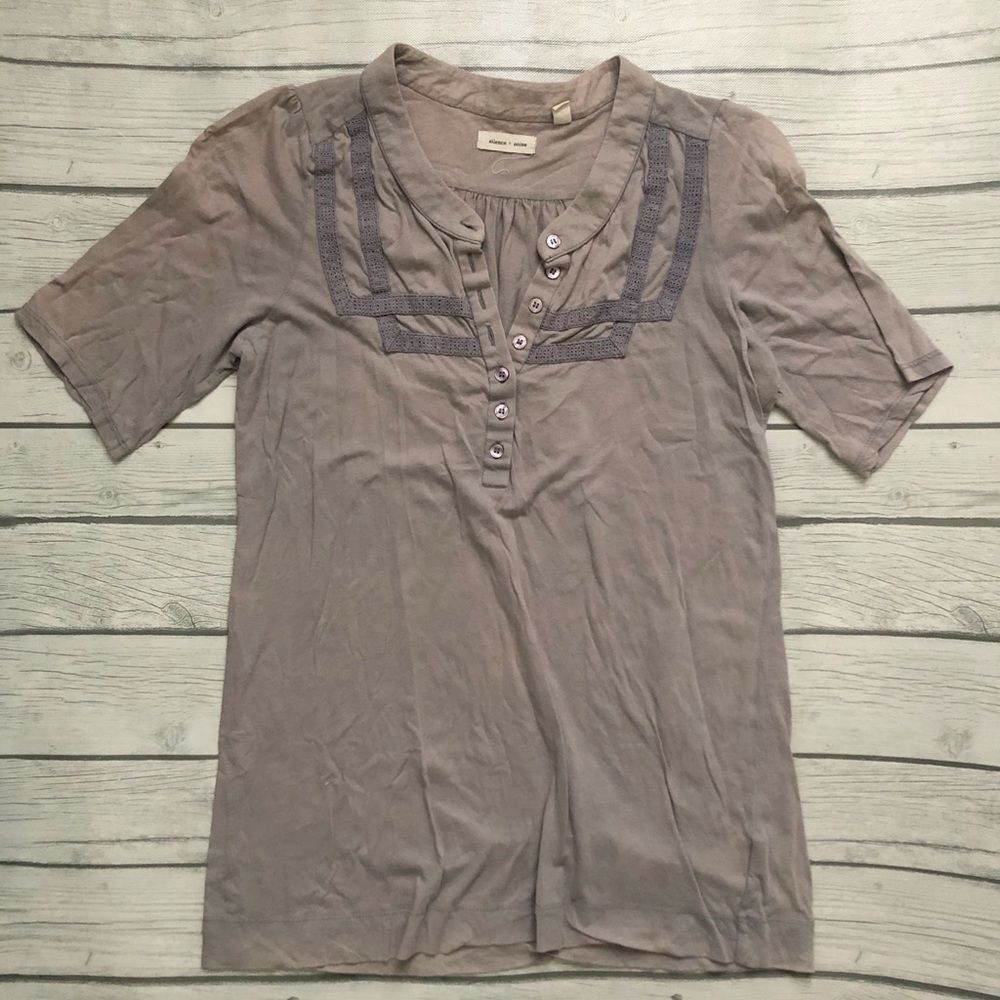 Silence and Noise blue gray top-size medium